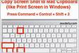 How to send Print Screen Command button from Mac to Window